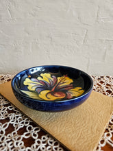 Load image into Gallery viewer, Hibiscus Moorcroft Blue Pottery Bowl