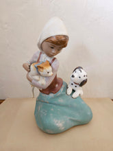 Load image into Gallery viewer, Lladro Little Friskies Girl with Cat and Dog