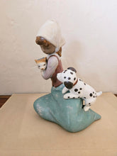 Load image into Gallery viewer, Lladro Little Friskies Girl with Cat and Dog