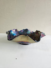 Load image into Gallery viewer, Fenton Holly Ruffled Edge Blue/ Purple Glass Bowl 42302