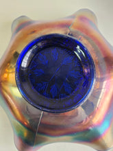 Load image into Gallery viewer, Fenton Holly Ruffled Edge Blue/ Purple Glass Bowl 42302