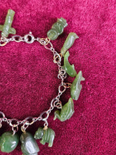Load image into Gallery viewer, Vintage Jade Charm Bracelet DP