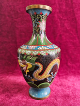 Load image into Gallery viewer, Antique Chinese Brass Cloisonne Enamel Dragon #2514