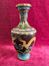Load image into Gallery viewer, Antique Chinese Brass Cloisonne Enamel Dragon #2514