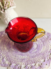 Load image into Gallery viewer, Amberina Crackle Glass Pitcher 907