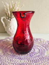 Load image into Gallery viewer, Amberina Crackle Glass Pitcher 907