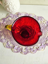 Load image into Gallery viewer, Amberina Crackle Glass Pitcher 907