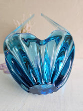 Load image into Gallery viewer, Turquoise Blue Chalet Glass Basket 42403