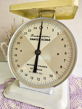 Load image into Gallery viewer, American Family Kitchen Scale Yellow 25 lbs Working Condition 42504