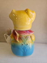 Load image into Gallery viewer, Vintage American Bisque Pig in Overalls Cookie Jar. 333