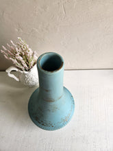 Load image into Gallery viewer, McCoy Turquoise Vase Art Deco with Gold AccenT 23 59