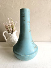 Load image into Gallery viewer, McCoy Turquoise Vase Art Deco with Gold AccenT 23 59