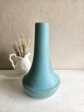 Load image into Gallery viewer, McCoy Turquoise Vase Art Deco with Gold AccenT 23 59