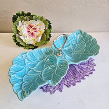 Load image into Gallery viewer, MCM Turquoise USA Pottery Divided Serving Dish 42505