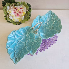Load image into Gallery viewer, MCM Turquoise USA Pottery Divided Serving Dish 42505