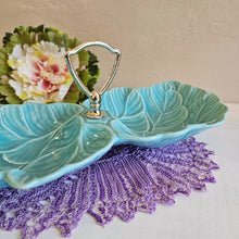 Load image into Gallery viewer, MCM Turquoise USA Pottery Divided Serving Dish 42505