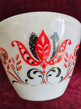 Load image into Gallery viewer, Vintage Fire King Tapered Red & Black Tulip Mixing Bowl 42505