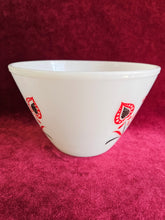Load image into Gallery viewer, Vintage Fire King Tapered Red & Black Tulip Mixing Bowl 42505