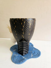 Load image into Gallery viewer, Black and Gold Beswick Vase 42407