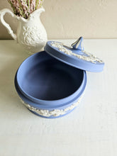 Load image into Gallery viewer, Wedgwood Blue Jasperware Grapevine Lidded Trinket Jewelry Box 023