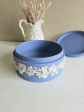 Load image into Gallery viewer, Wedgwood Blue Jasperware Grapevine Lidded Trinket Jewelry Box 023