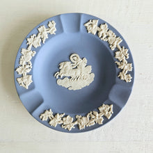 Load image into Gallery viewer, Wedgwood Blue Jasperware Ashtray Horses and Chariot 42506