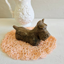 Load image into Gallery viewer, Carved Brown Stone Scottie Dog Figurine 42507