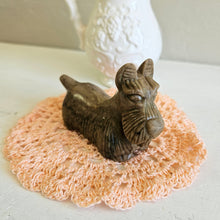 Load image into Gallery viewer, Carved Brown Stone Scottie Dog Figurine 42507
