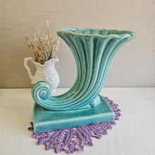 Load image into Gallery viewer, McCoy Teal Cornucopia Planter #2356