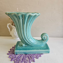 Load image into Gallery viewer, McCoy Teal Cornucopia Planter #2356