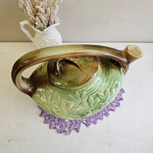Load image into Gallery viewer, McCoy Daisy MCM Green and Brown Teapot #42507