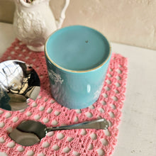 Load image into Gallery viewer, Staffordshire Midwinter Jam Pot Turquoise Floral #42508