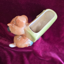 Load image into Gallery viewer, Royal Copley Dog w/ Mailbox Ceramic Planter 23 56