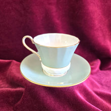 Load image into Gallery viewer, Aynsley Light Green Floral Teacup and Saucer 42505