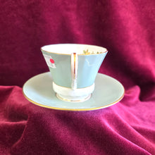 Load image into Gallery viewer, Aynsley Light Green Floral Teacup and Saucer 42505