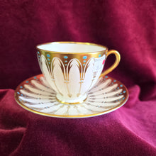 Load image into Gallery viewer, Royal Chelsea “Gothic” Teacup and Saucer 42505