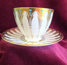 Load image into Gallery viewer, Royal Chelsea “Gothic” Teacup and Saucer 42505