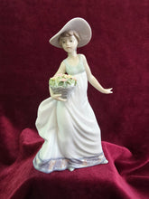 Load image into Gallery viewer, Lladro Carefree Girl with Basket of Flowers Figurine 036
