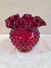 Load image into Gallery viewer, Fenton Red & Amberina Hobnail Vase 036