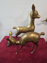Load image into Gallery viewer, Large Brass Deer Figurines 572
