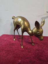 Load image into Gallery viewer, Large Brass Deer Figurines 572