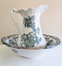 Load image into Gallery viewer, Antique Ironstone Jug and Bowl 333