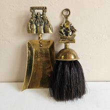 Load image into Gallery viewer, Vintage Brass Cymru Shovel and Mayflower Brush Coal Set 42503