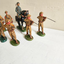 Load image into Gallery viewer, Vintage Elastolin U.S. Cavalry Soldiers -1930’s German Composition Figures Set of 8 42504