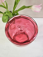 Load image into Gallery viewer, Antique Victorian Handpainted Cranberry Glass Floral Pitcher 24 34