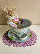 Load image into Gallery viewer, Vintage Nippon Light Blue Floral Sauce Bowl Set 42506