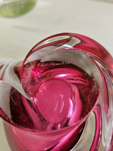 Load image into Gallery viewer, Signed Val Saint Lambert Cranberry Crystal Ashtray. 906