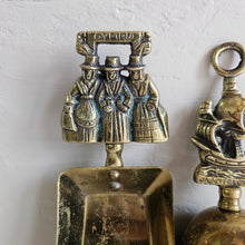 Load image into Gallery viewer, Vintage Brass Cymru Shovel and Mayflower Brush Coal Set 42503