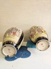 Load image into Gallery viewer, Hard to Find Pair of Antique Satsuma Vases 42506