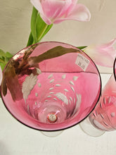 Load image into Gallery viewer, Vintage Cranberry Cornflower Etched Vase. 42406